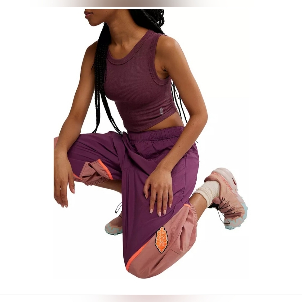 FP Movement by Free People Free Throw Purple/Pink Track Pants, NWT - Picture 10 of 12